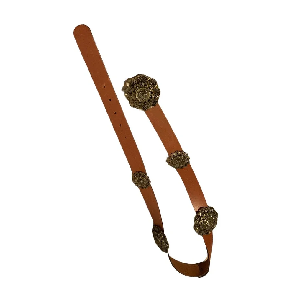 New York Studio Leather Belt Women Sz Small Made in Italy